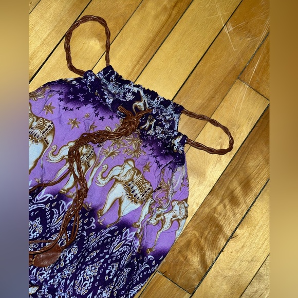 PURPLE SPRING/SUMMER ELEPHANT DRESS - Picture 2 of 3